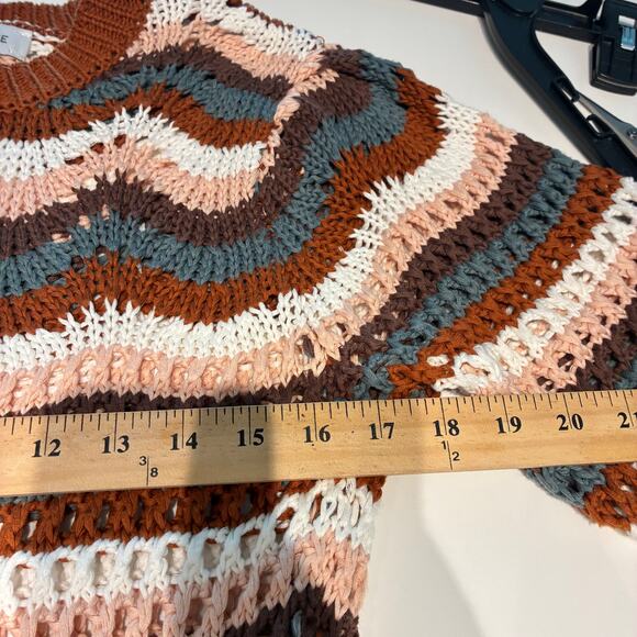 Evereve Arabella Crochet Short Sleeve Knit Sweater XS - Picture 5 of 9